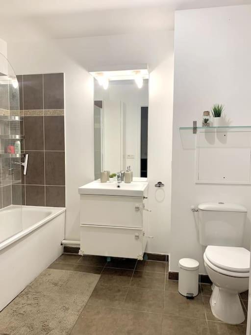 Grand F3 A 30Mn De Paris - Terrasse + Parking Prive Saint-Ouen-l'Aumone Exterior foto